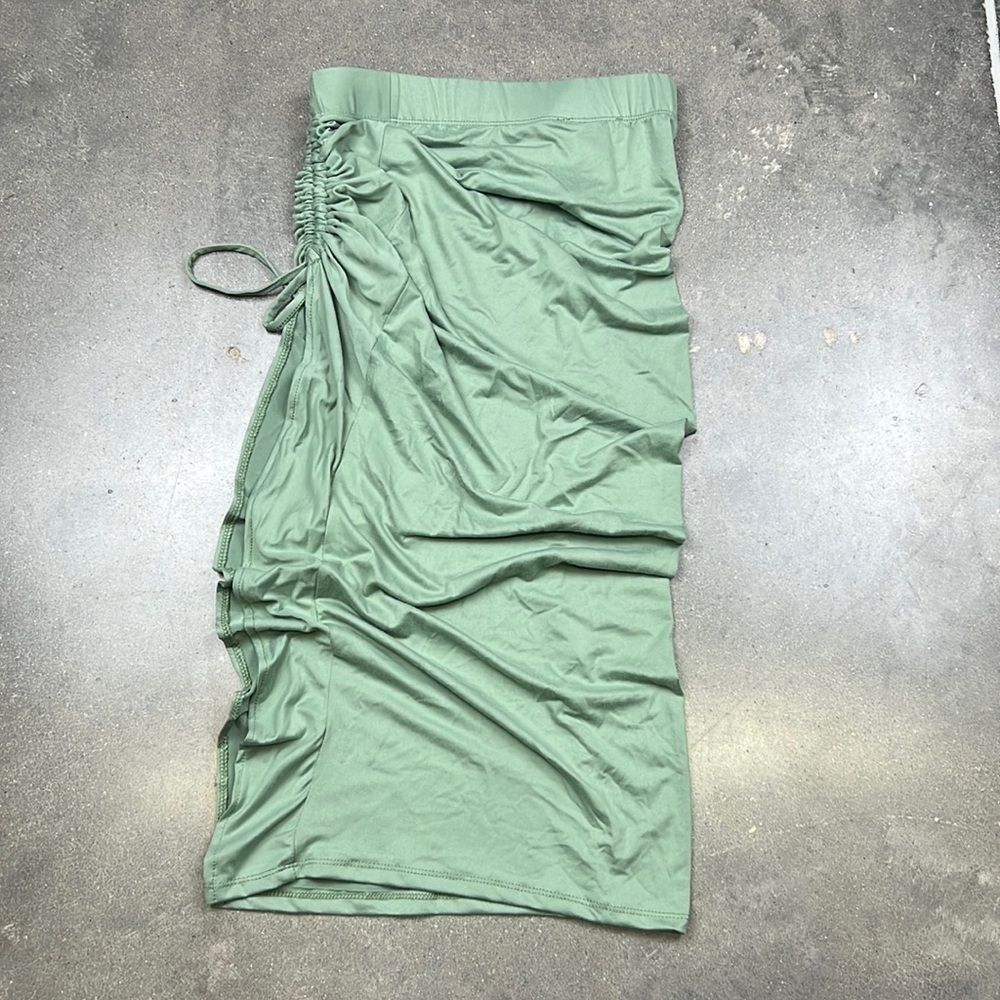 Mint Green Bralette and Skirt with slit
